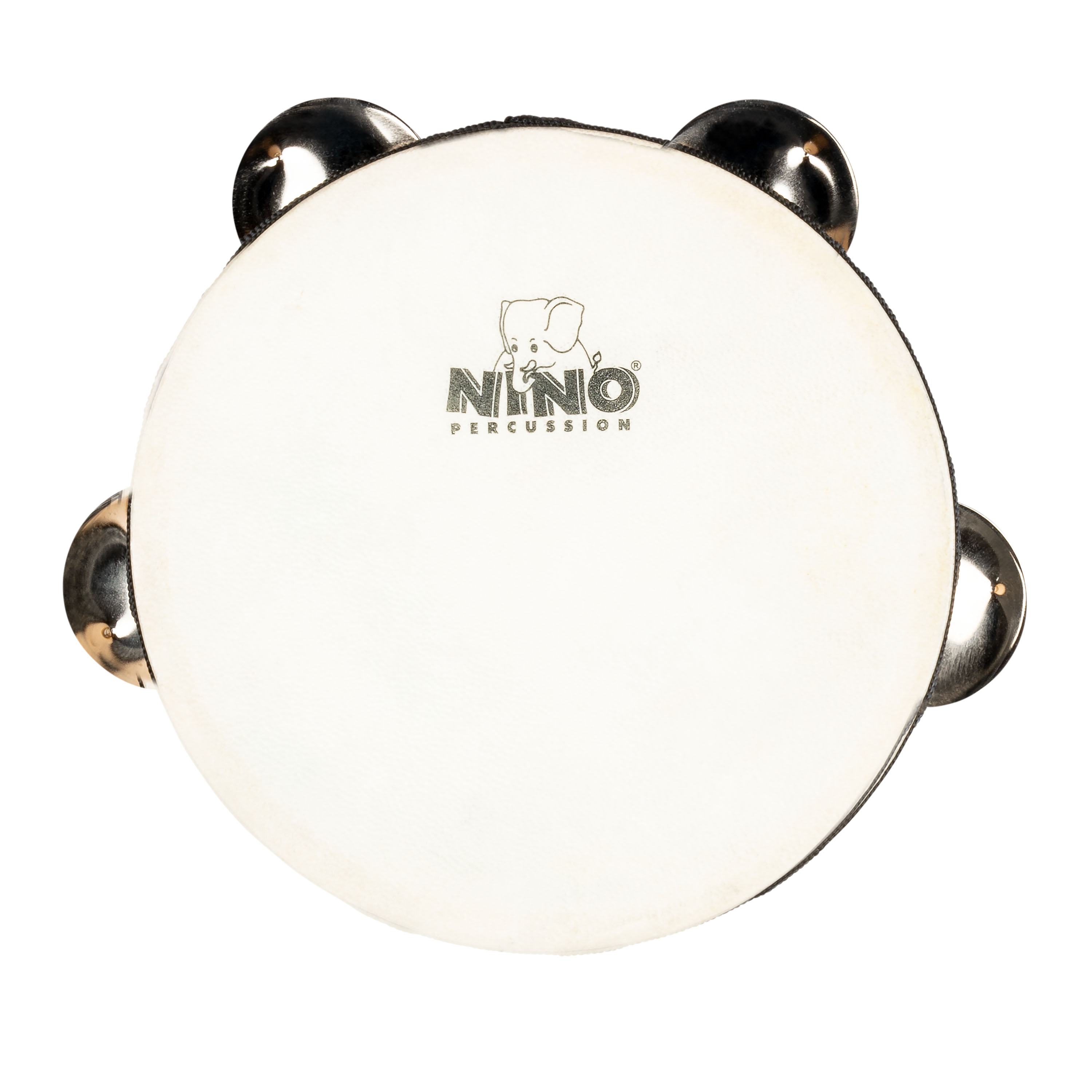 NINO Percussion Tamburin mit Kunststofffell - 6” einreihig