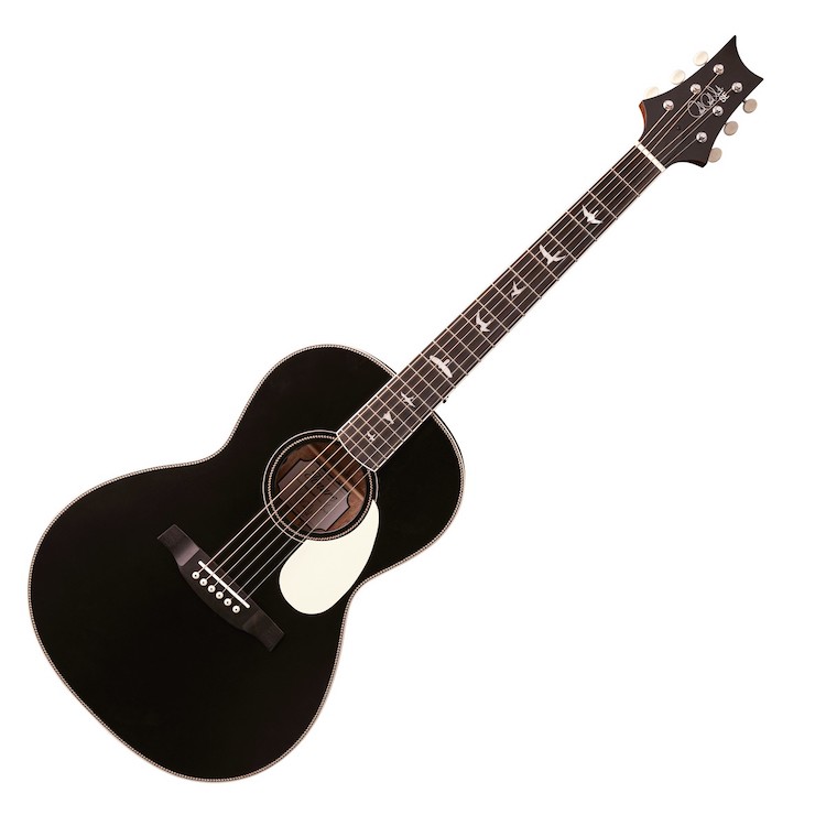 PRS SE P20E Tonare Parlor Westerngitarre - Satin Black Top mit Tonabnehmer