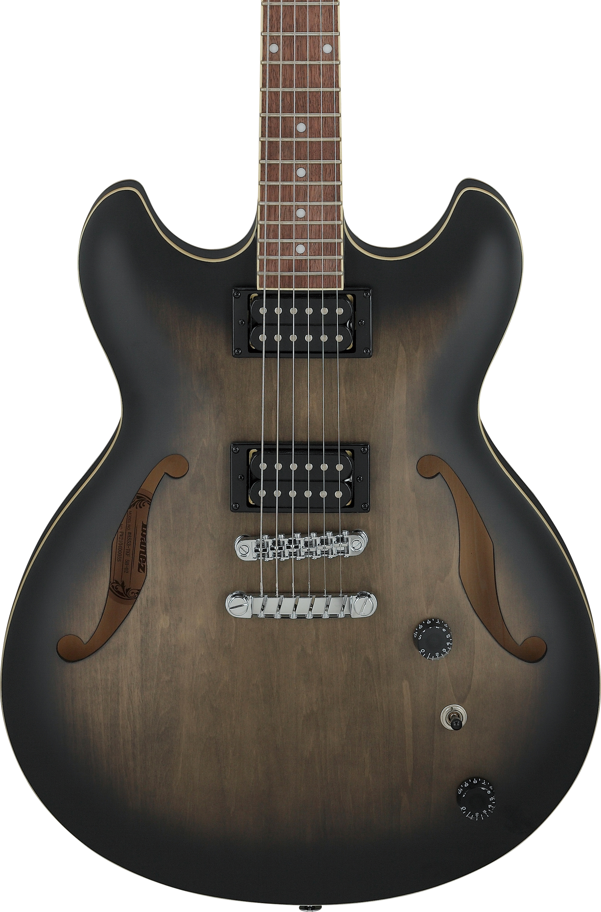 IBANEZ AS53 Artcore Hollowbody Gitarre 6-String - Transparent Black Flat