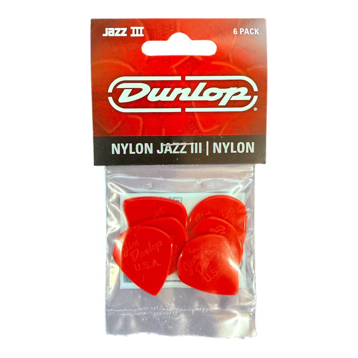 DUNLOP Jazz III Nylon Pick's Pack Plektrum Set