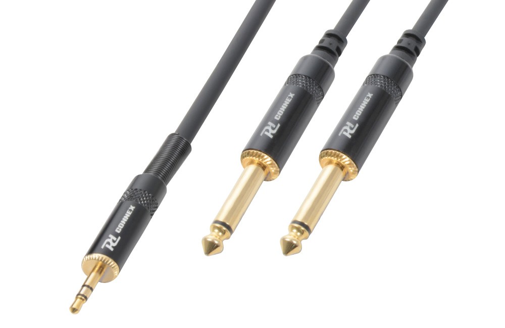 POWER DYNAMICS CX86-6 Cable 3.5mm Stereo - 2x 6.3mm Mono - 6.0m