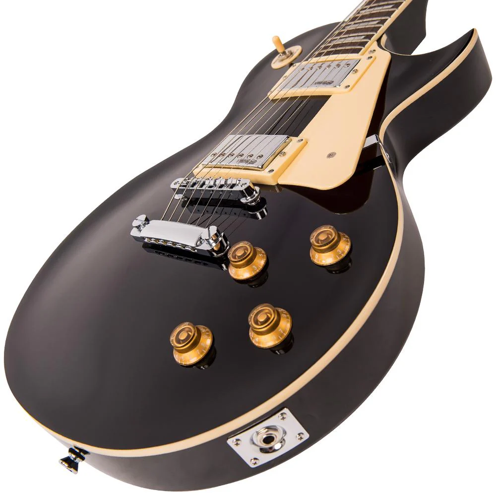 VINTAGE Reissued V100BLK E-Gitarre LP Model