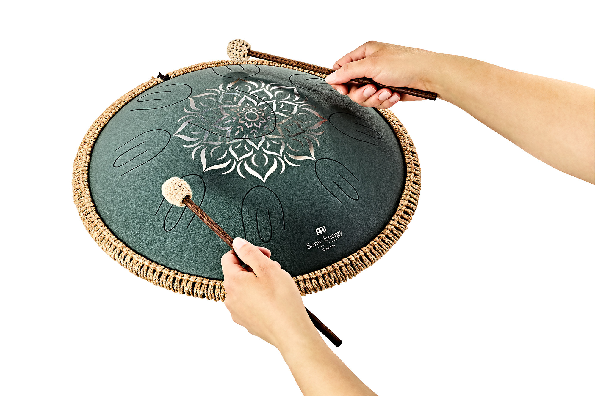 MEINL Sonic Energy OSTD3DGE  16" Octave Steel Tongue Drum, F Dur, 9 Töne, 432 Hz