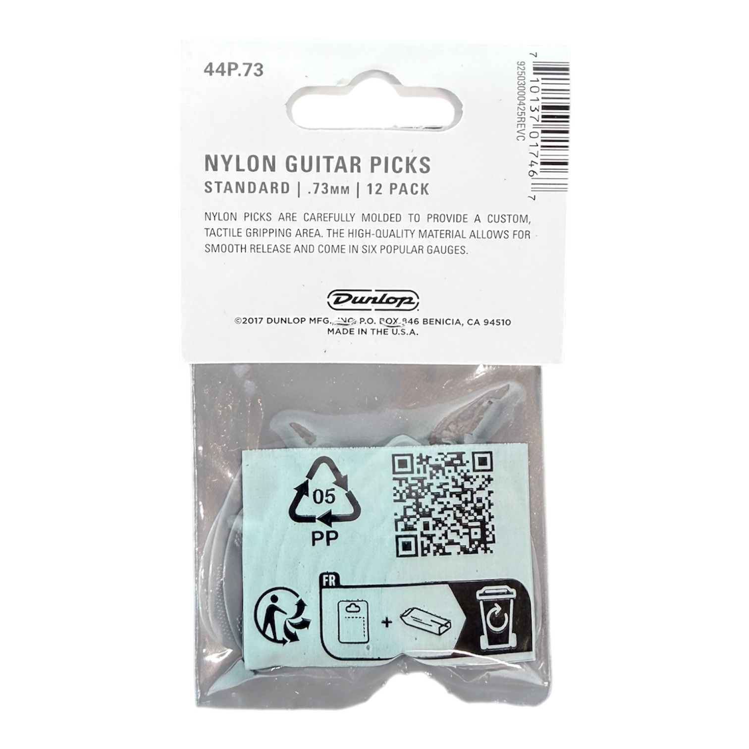 Dunlop Nylon Standard Picks 0,73 mm 12er Player's Pack
