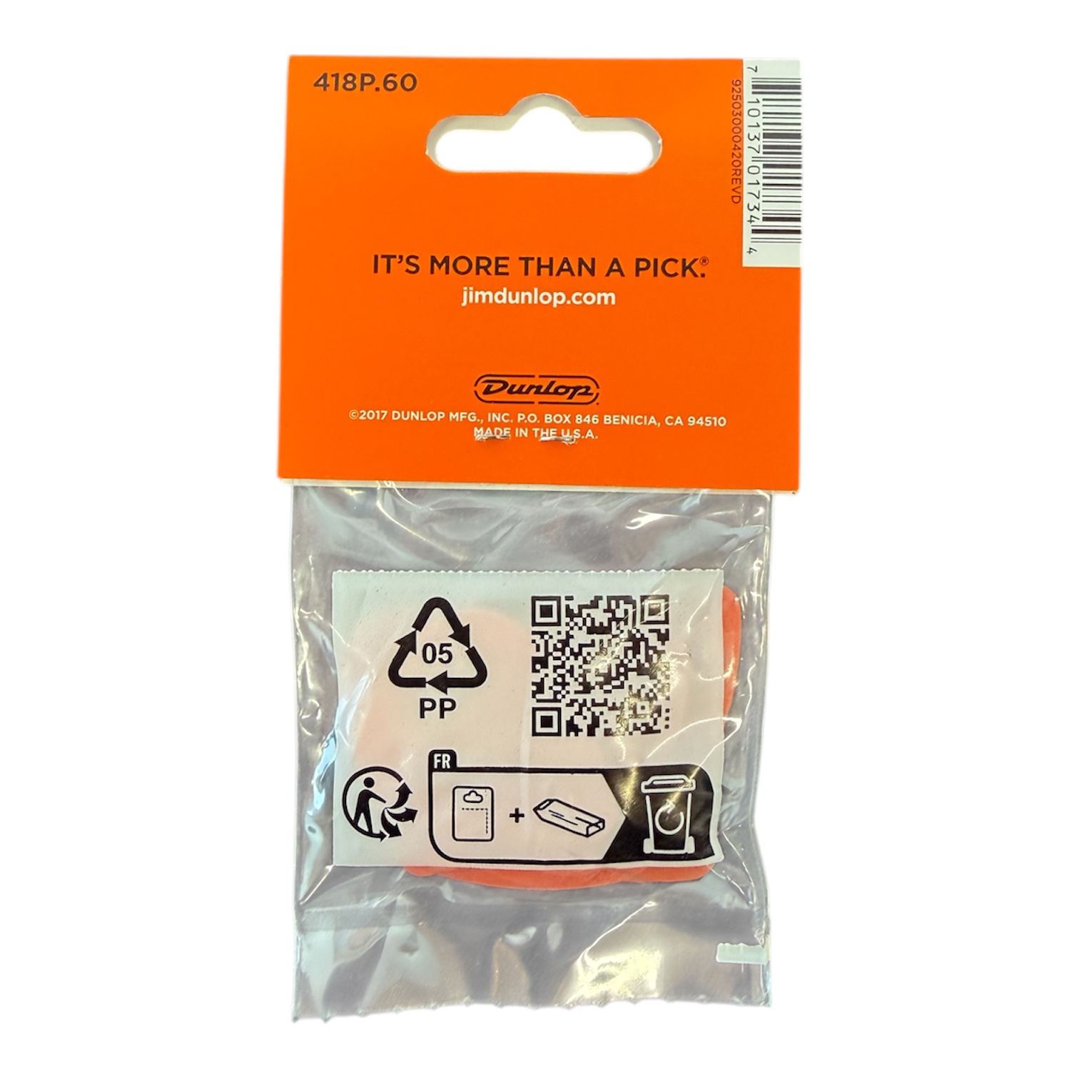 DUNLOP Tortex 0,60 Picks Player's Pack 12 Pack Plektrum Set 0,60 mm