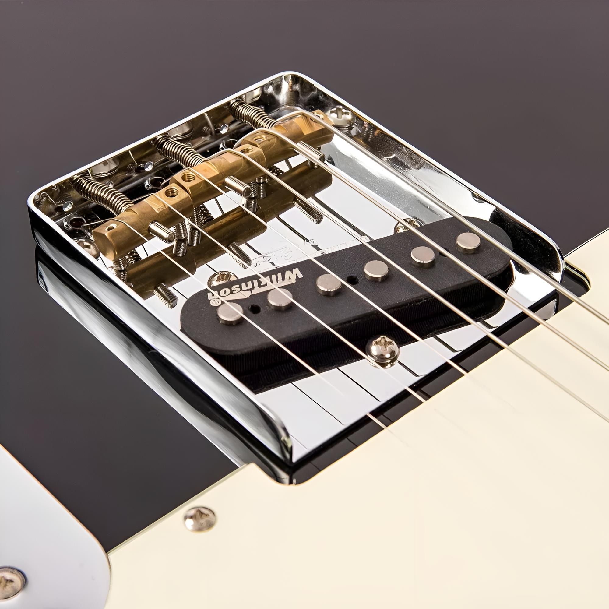 VINTAGE Reissued V75BK Black T-Style E-Gitarre