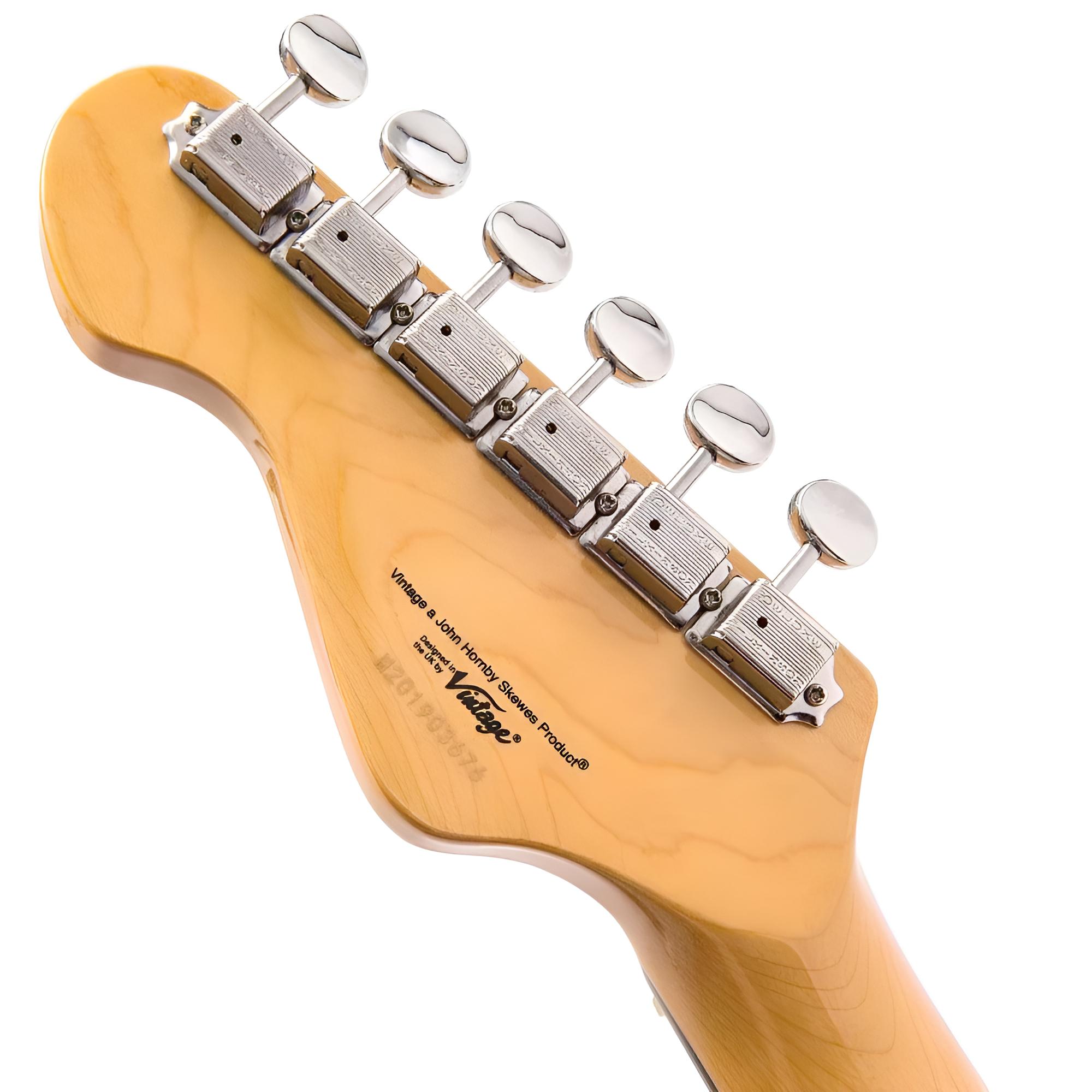 VINTAGE Reissued V6VW Vintage White ST-Style E-Gitarre