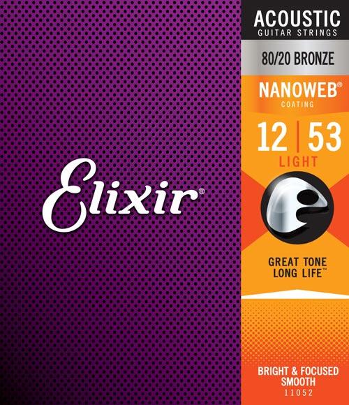 ELIXIR Westerngitarrensaiten 80/20 Bronze Nanoweb  012-053 E11052