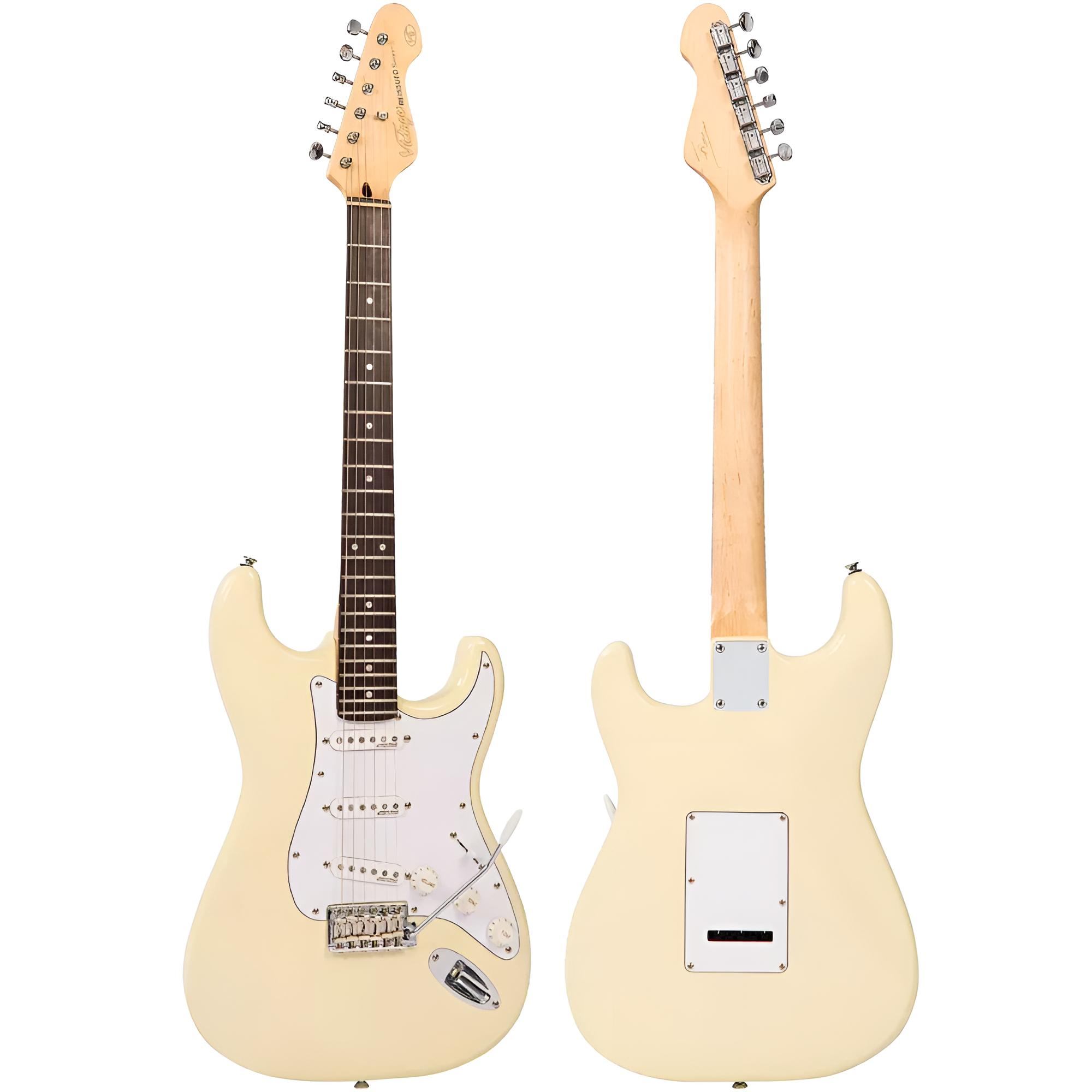 VINTAGE Reissued V6VW Vintage White ST-Style E-Gitarre