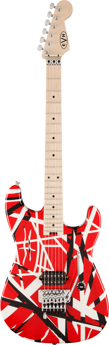 EVH Striped Series Red with Black Stripes