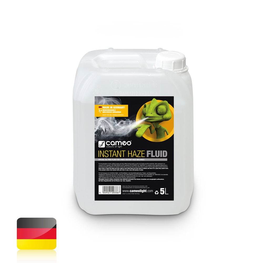 CAMEO Instant Haze Fluid 5 L - Spezielles ölfreies Hazefluid für Cameo Instant Haze Maschinen 5L