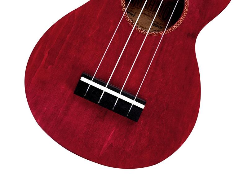 MAHALO MS1-TRD Sopranukulele Slim Line Transparent Red mit Tasche