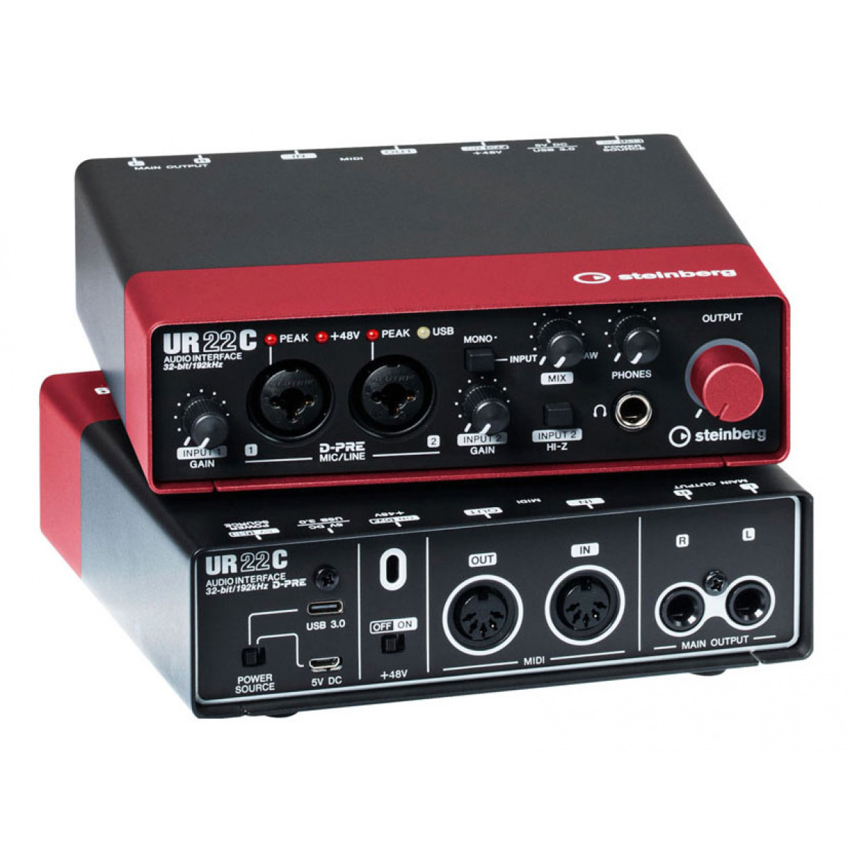 STEINBERG UR 22C Rot 2x2 USB3 Audio/MIDI-Interface