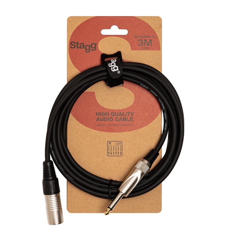 STAGG SAC3PXM DL Audiokabel XLR - 6,3 mm Klinke 3 m