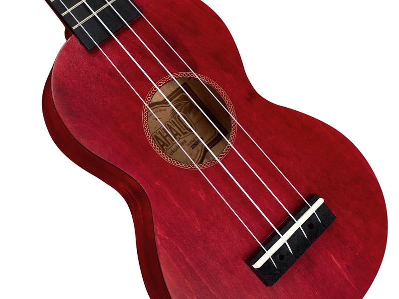 MAHALO MS1-TRD Sopranukulele Slim Line Transparent Red mit Tasche
