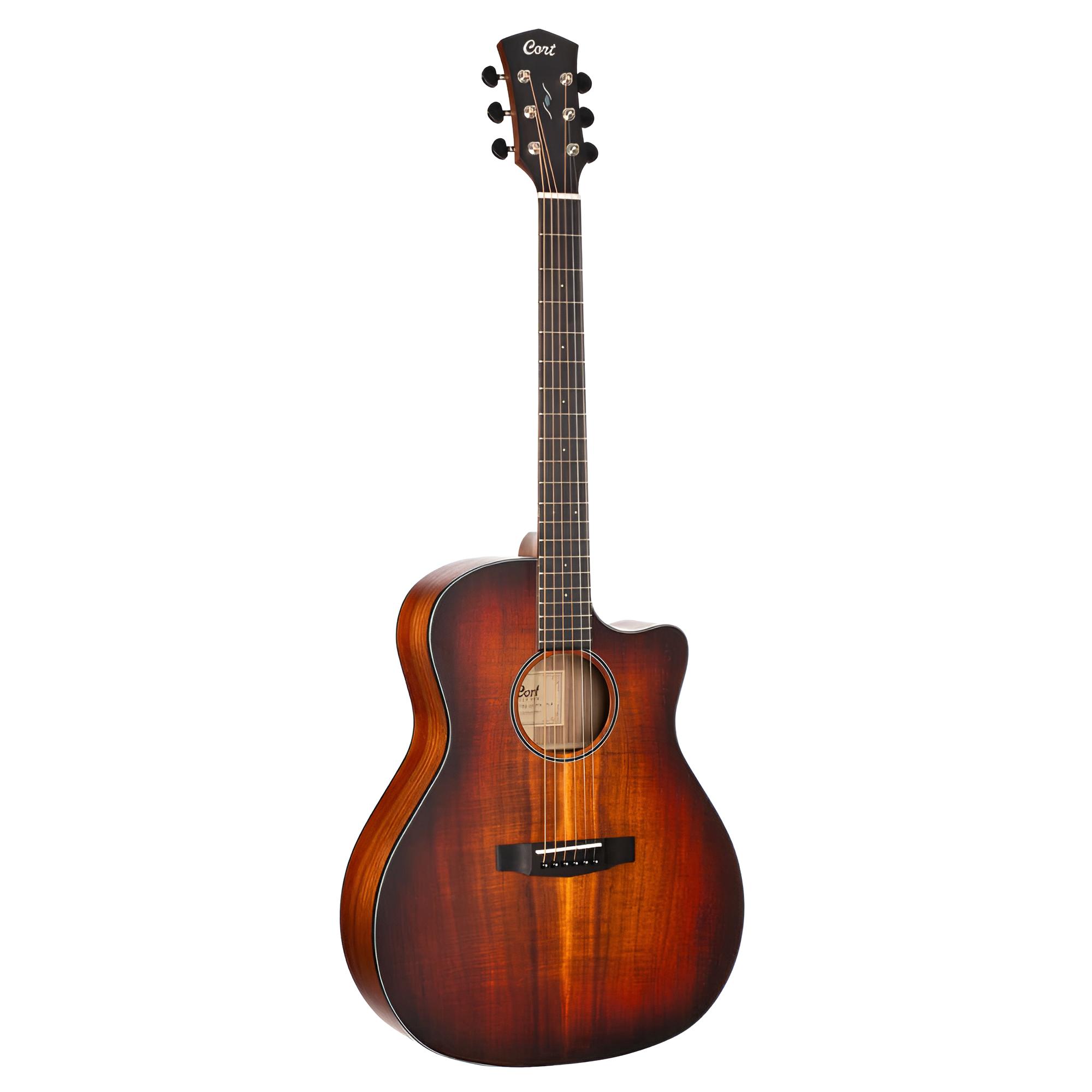 CORT CORE-GA Blackwood Open Pore Light Burst Westerngitarre mit Pickup und Softcase