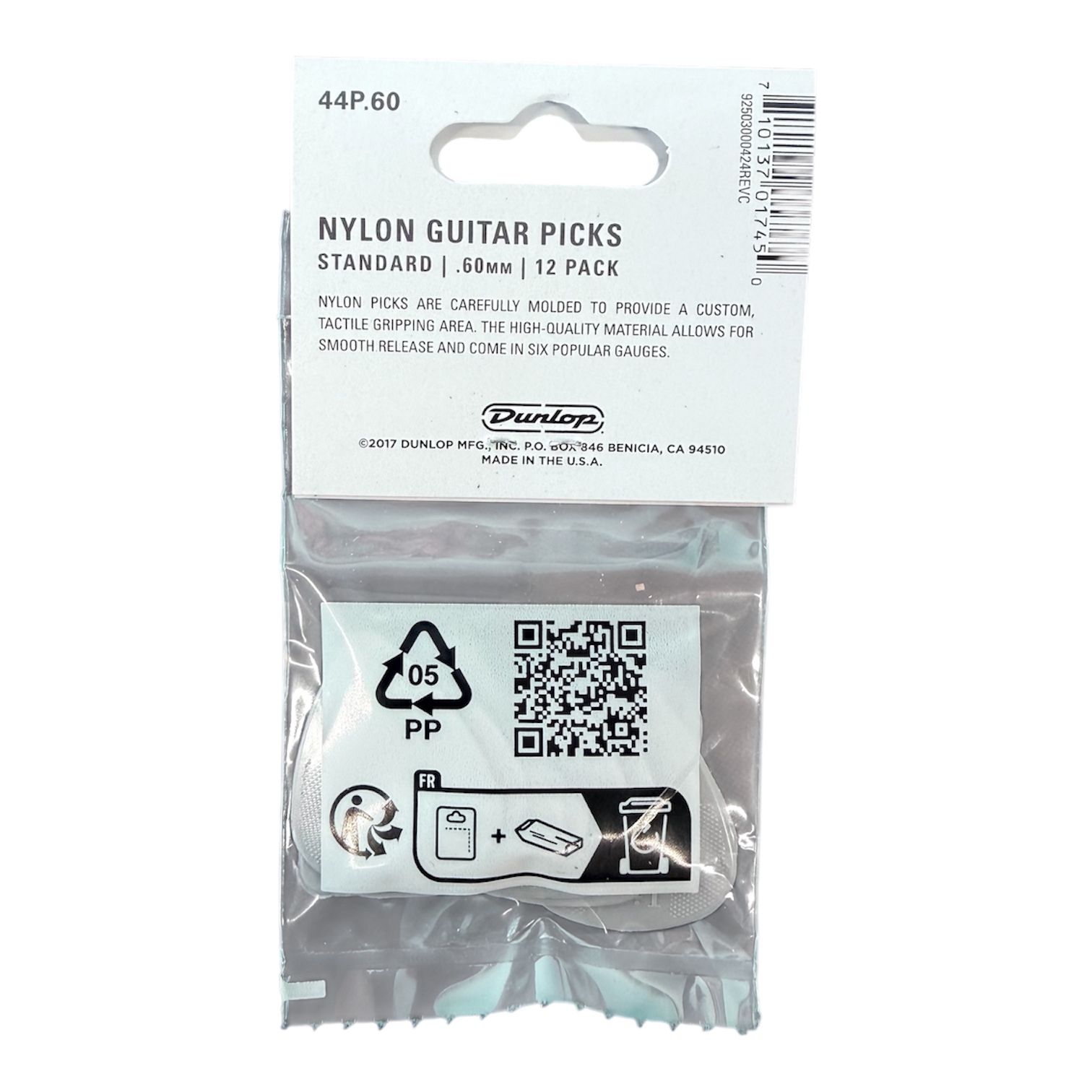 Dunlop Nylon Standard Picks 0,60 mm 12er Player's Pack