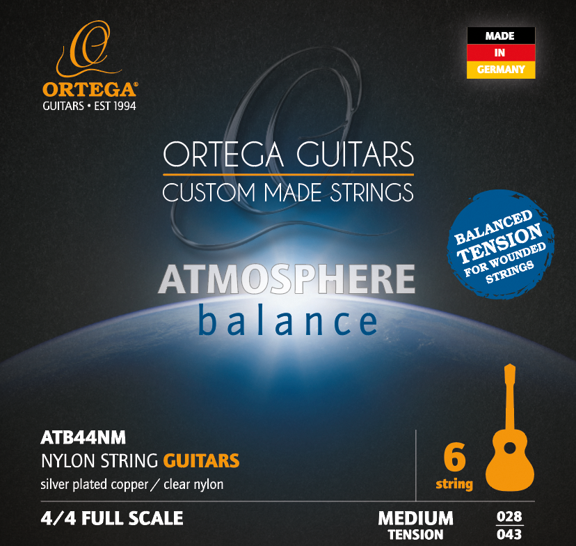 ortega_ATB44NM_web_main ORTEGA Atmosphere Balance Series Nylon String Set Medium Tension ATB44NM