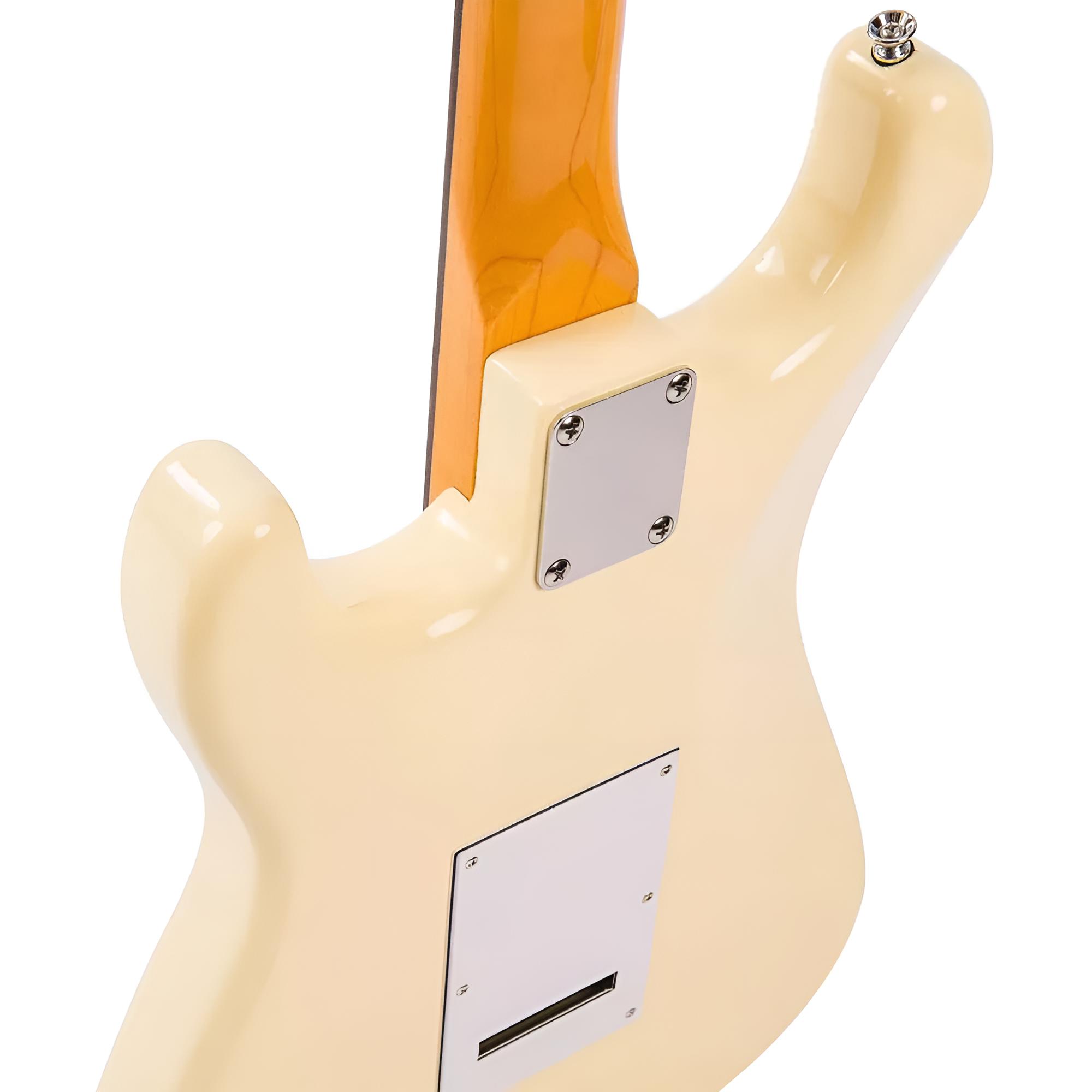 VINTAGE Reissued V6VW Vintage White ST-Style E-Gitarre