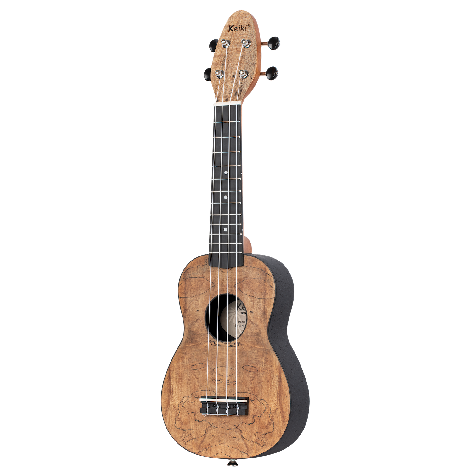 ORTEGA KEIKI Ukulele Set K3-SPM-L "spalted maple" Lefty inkl. Gymbag