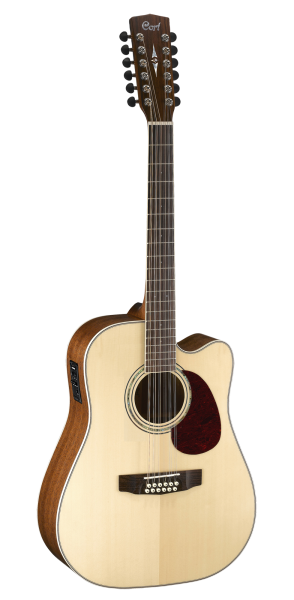 CORT Westerngitarre, 12-Saiter, Natur Satin, Preamp