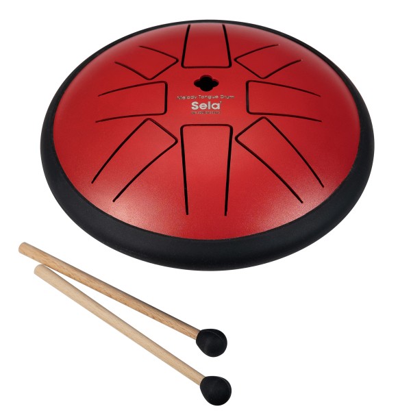 SELA Melody Tongue Drum 6" F Minor Red