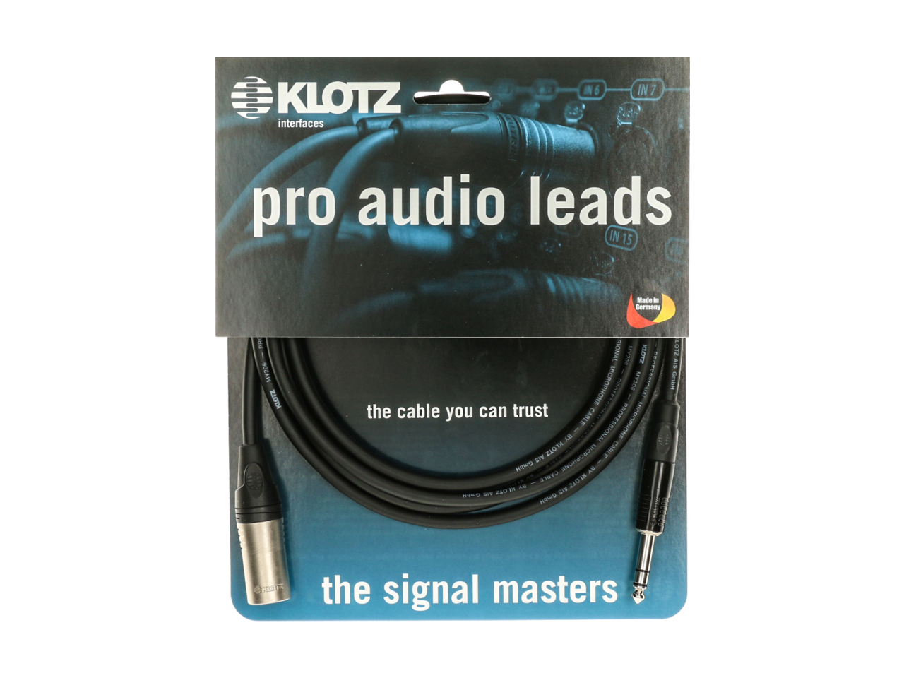KLOTZ M1MS1K0500 professionelles Analog Audio Kabel - symmetrisch male  XLRauf symmetrische klinke 5 - Roxor Store